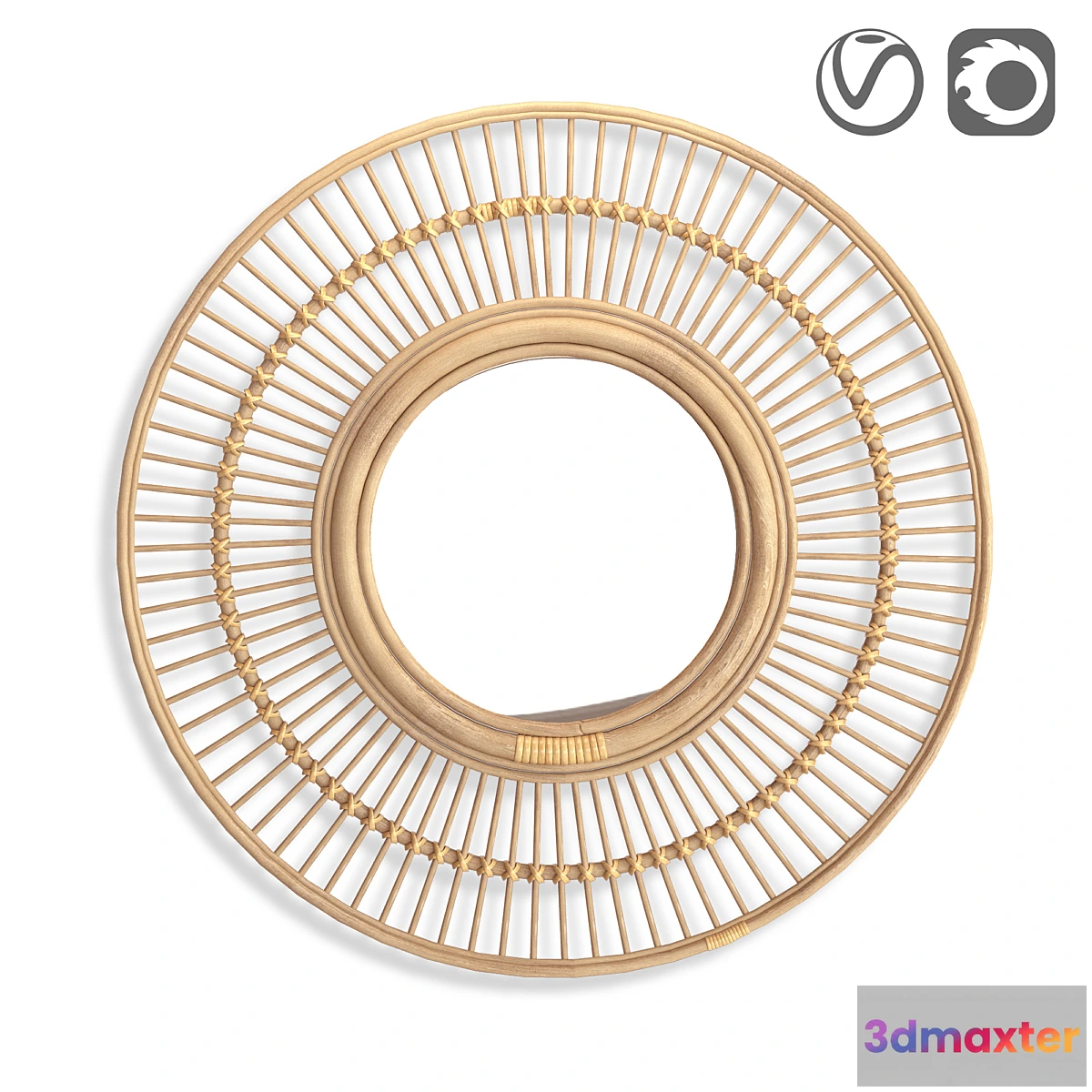 1475148 - Round rattan mirror Nogu 3D Max