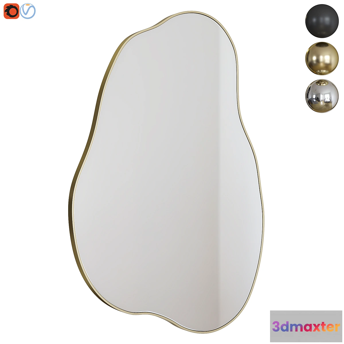 1475784 - Designer wall mirror 3D Max