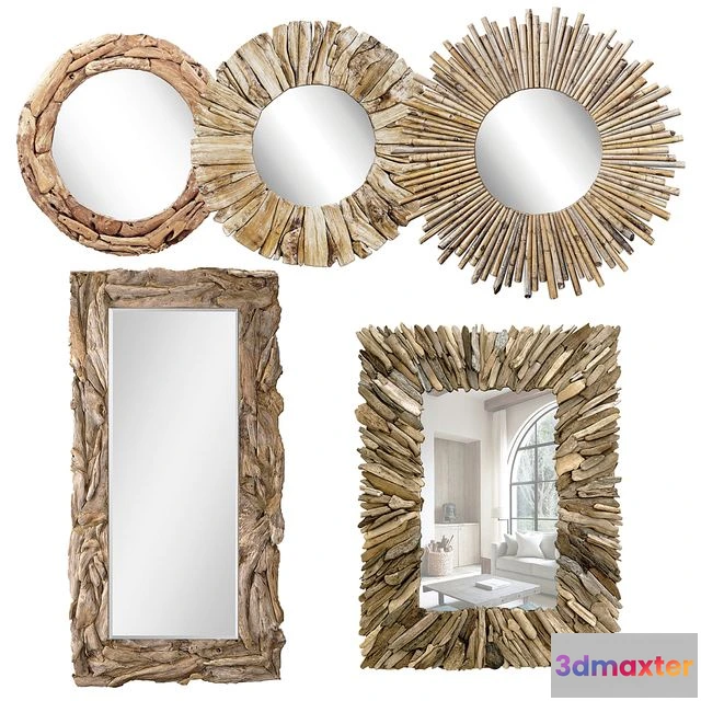 1541919 - Firewood mirror wood 3D Max
