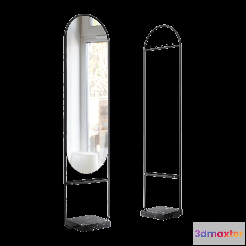 1600026 - AYTM - Clothes rack and mirror ANGUI 3D Max