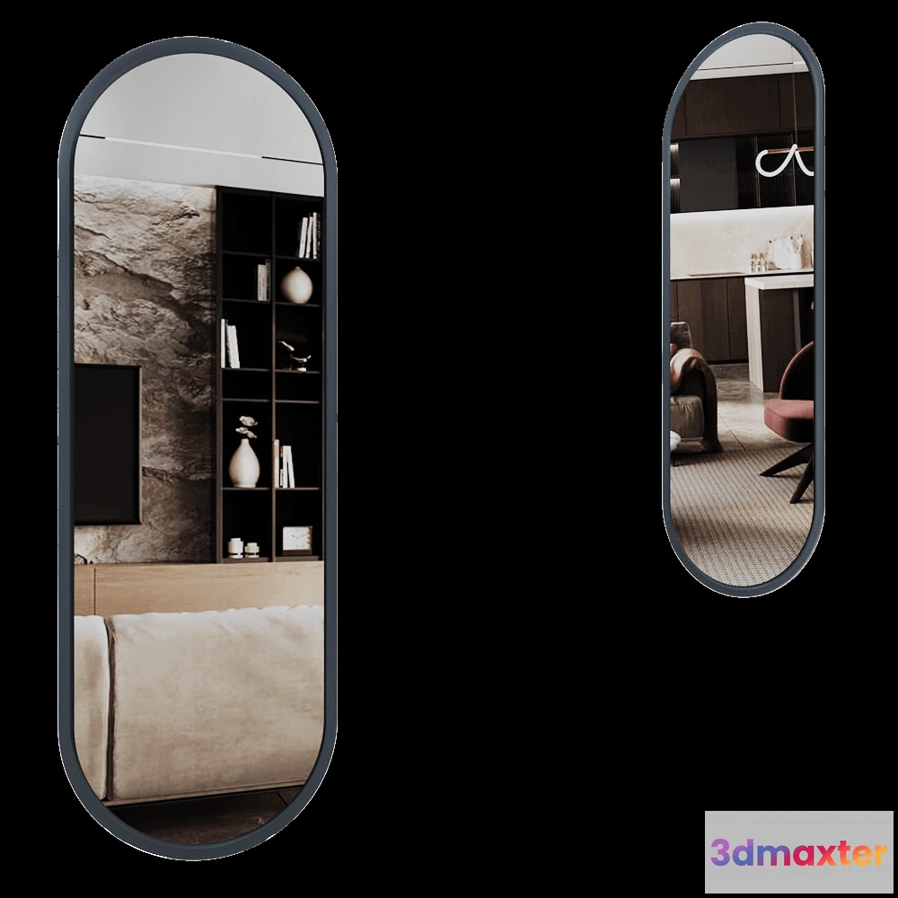 1600036 - Banska  - Mirror Special B Oval Rost 3D Max