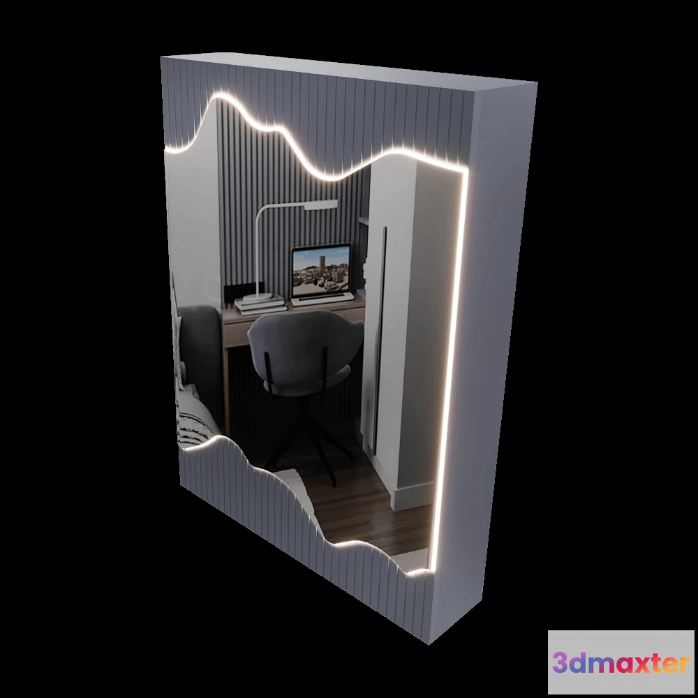 1600046 - Banska  - Mirror cabinet with lighting Wave 3D Max