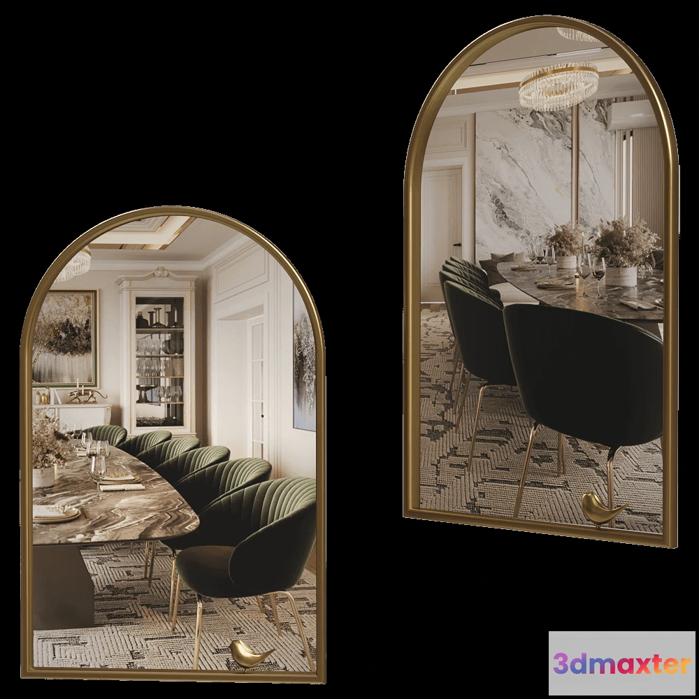 1600240 - GHIDINI1961 - Mirror Portrait with Birdie 3D Max