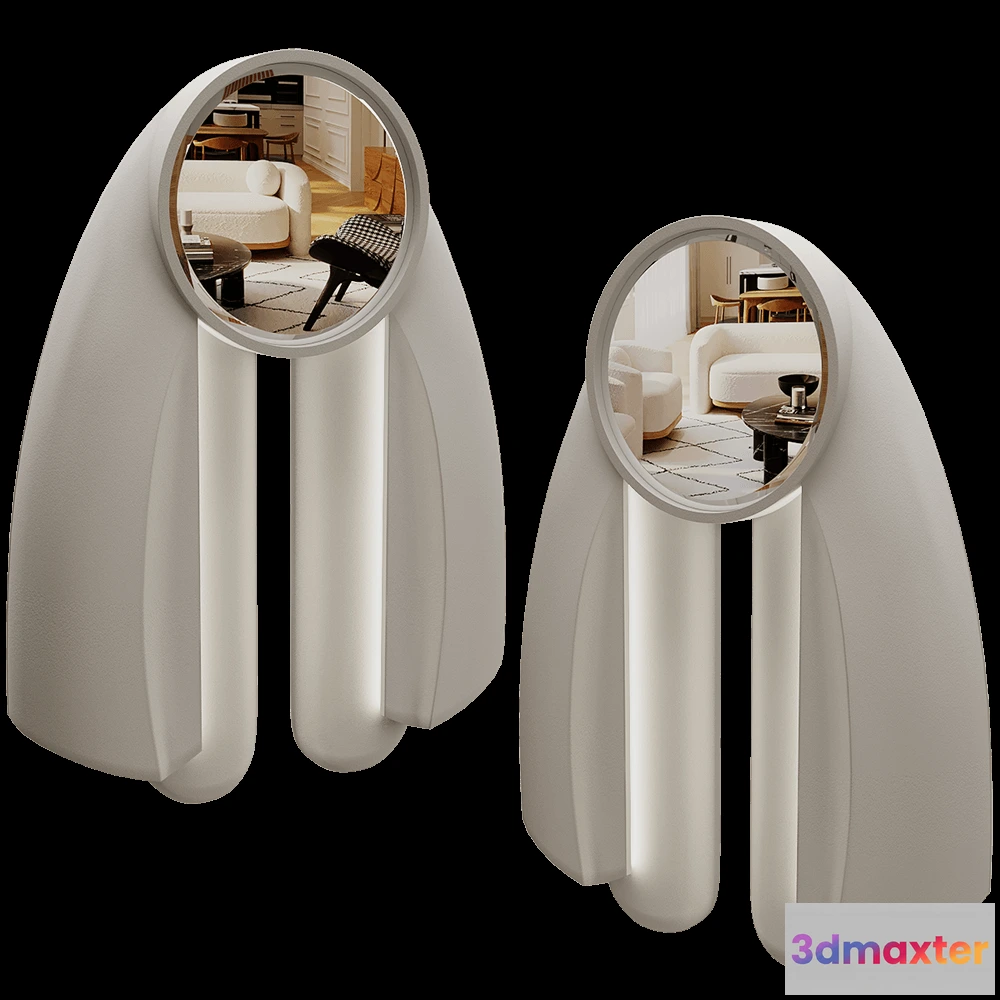 1600294 - iDeco - Minimal gypsum mirror Malevich 3D Max