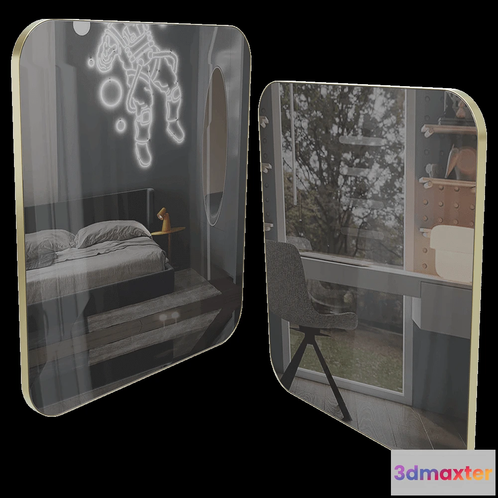 1600308 - Latuning - Mirror with round corners 3D Max