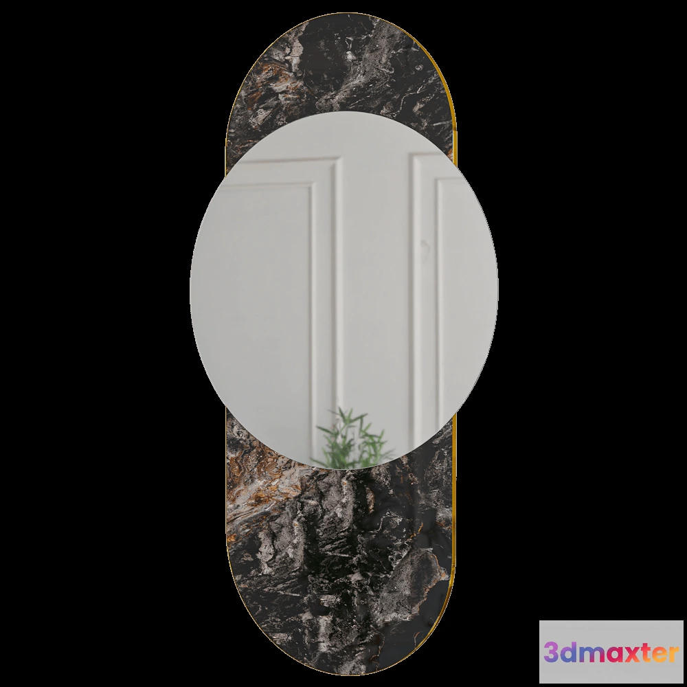 1600396 - Mideon - Mirror Rock black gold 3D Max