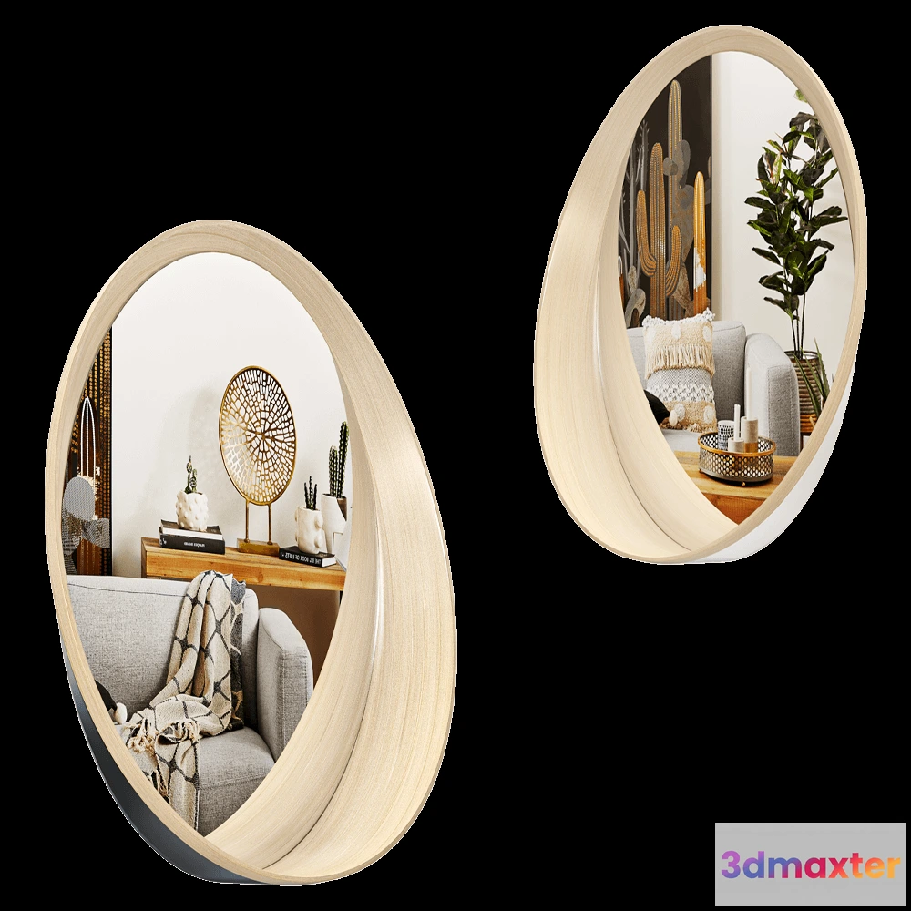 1600458 - Montly - Wall mirror RIK 3D Max