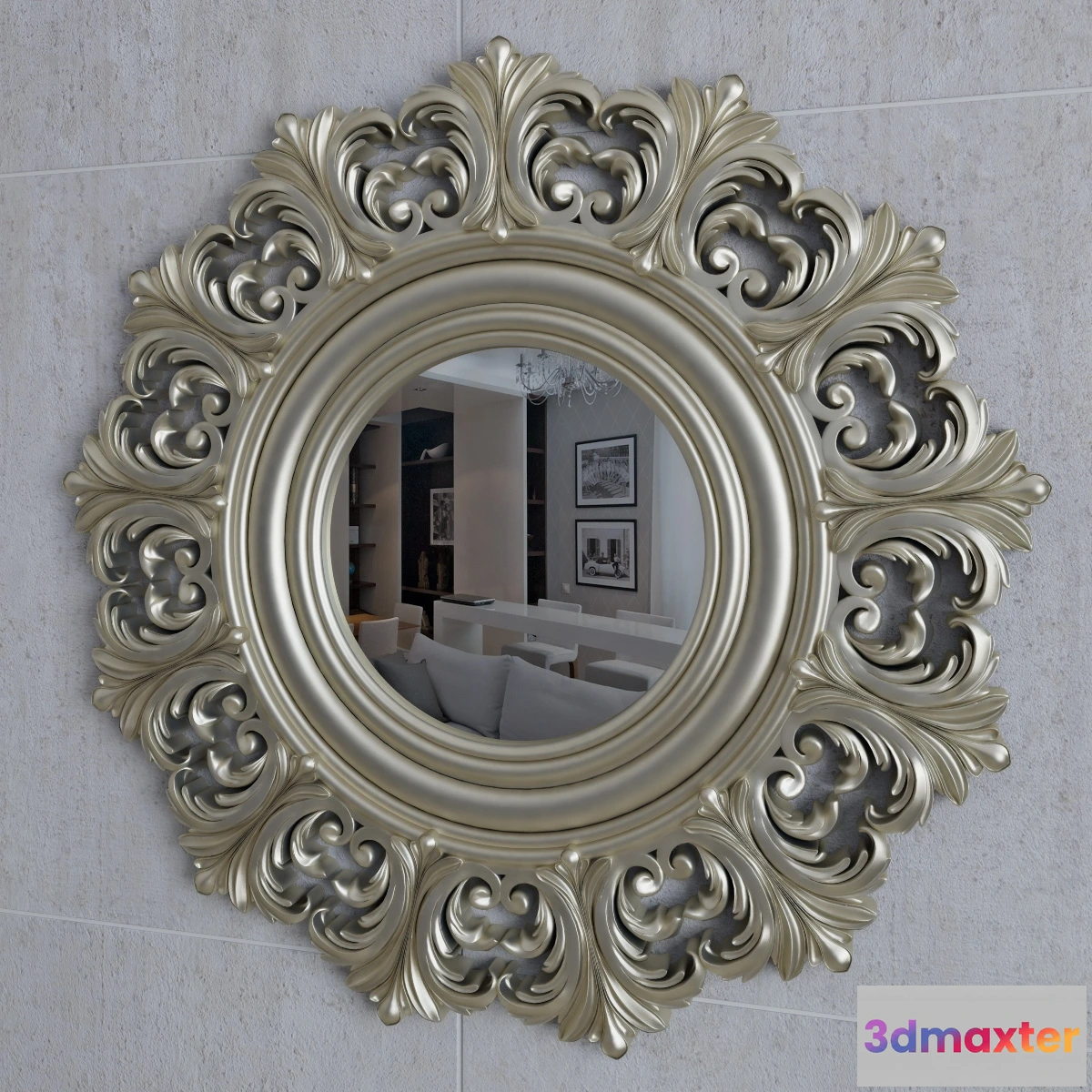 1600562 - decoration - Oval mirror 89 3D Max