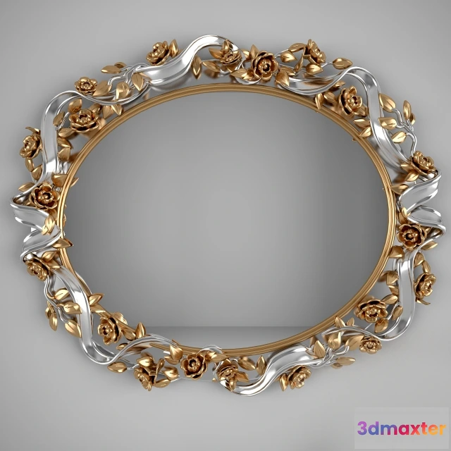 1600608 - decoration - Flower mirror 3D Max