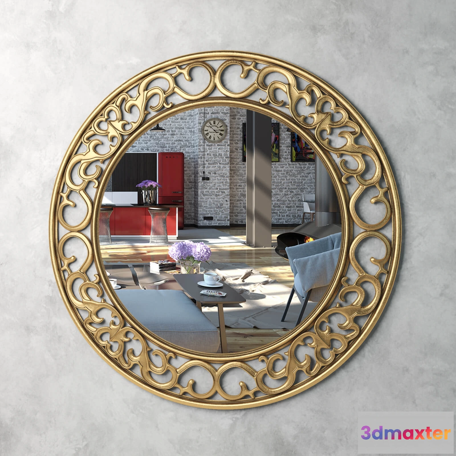 1600662 - decoration - Mirror 01 3D Max