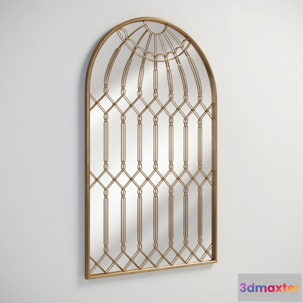 1600740 - decoration - Gramercy Home - iron cage mirror 1-5302 3D Max