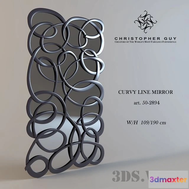 1600846 - decoration - Mirror CG Curvy Line 50-2894 3D Max