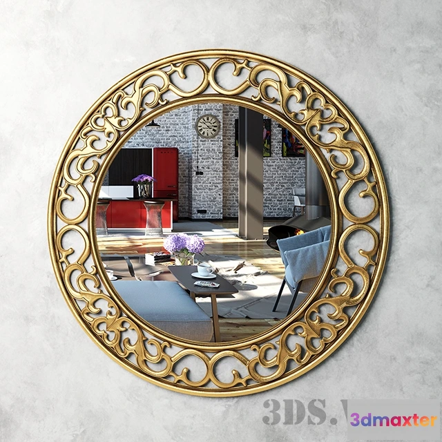 1600866 - decoration - Round beautiful wall mirror 3D Max