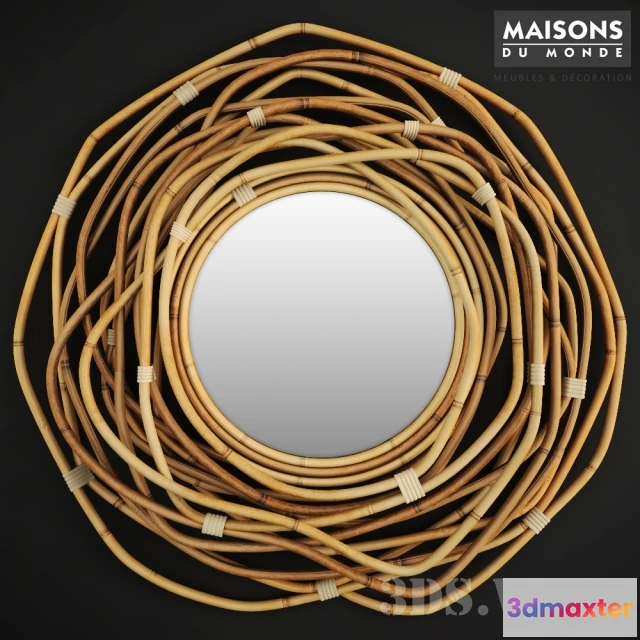 1600874 - decoration - Round wall mirror SUMBA 3D Max