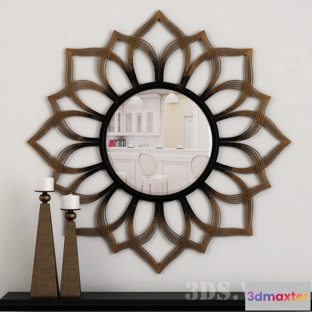1600896 - decoration - Mirror Sunflower Mirror 3D Max
