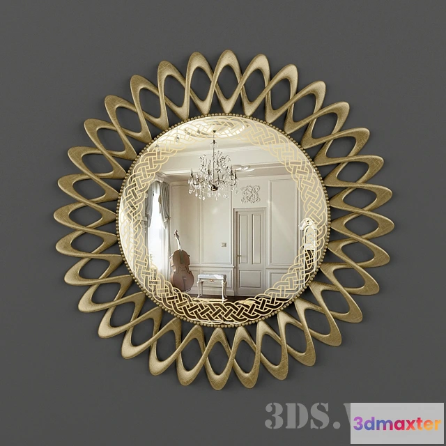 1600908 - decoration - Small Wall Mirror in a Beautiful Frame 3D Max