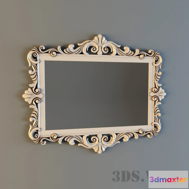 1600934 - decoration - Wall Mirror in a Beautiful Frame 3D Max