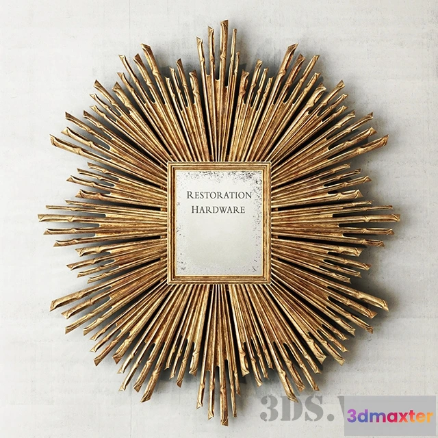 1600960 - decoration - Sunburst wall mirror 3D Max