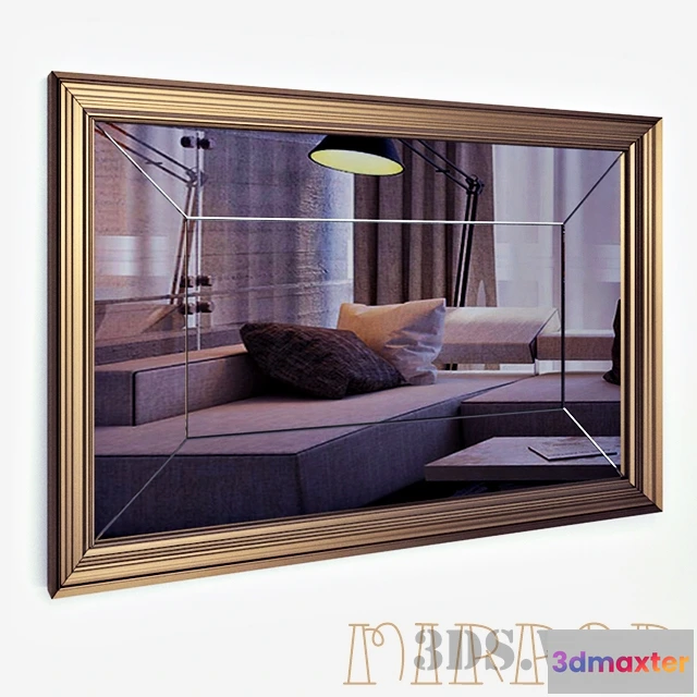 1600964 - decoration - Wall rectangular mirror 3D Max
