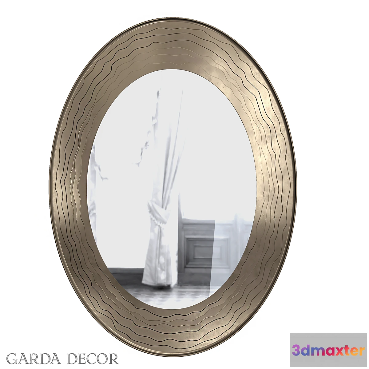 549615 - Mirror “waves” in The Frame Dark Silver 50SX-2080 Garda Decor