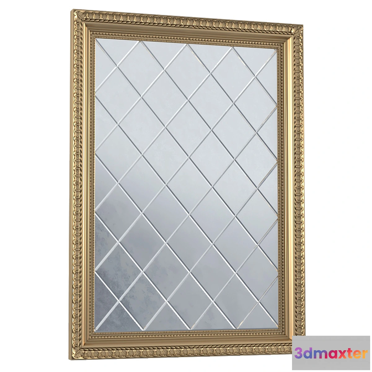 549869 - Antique beveled mirror in classic frame. Beveled Accent Mirror