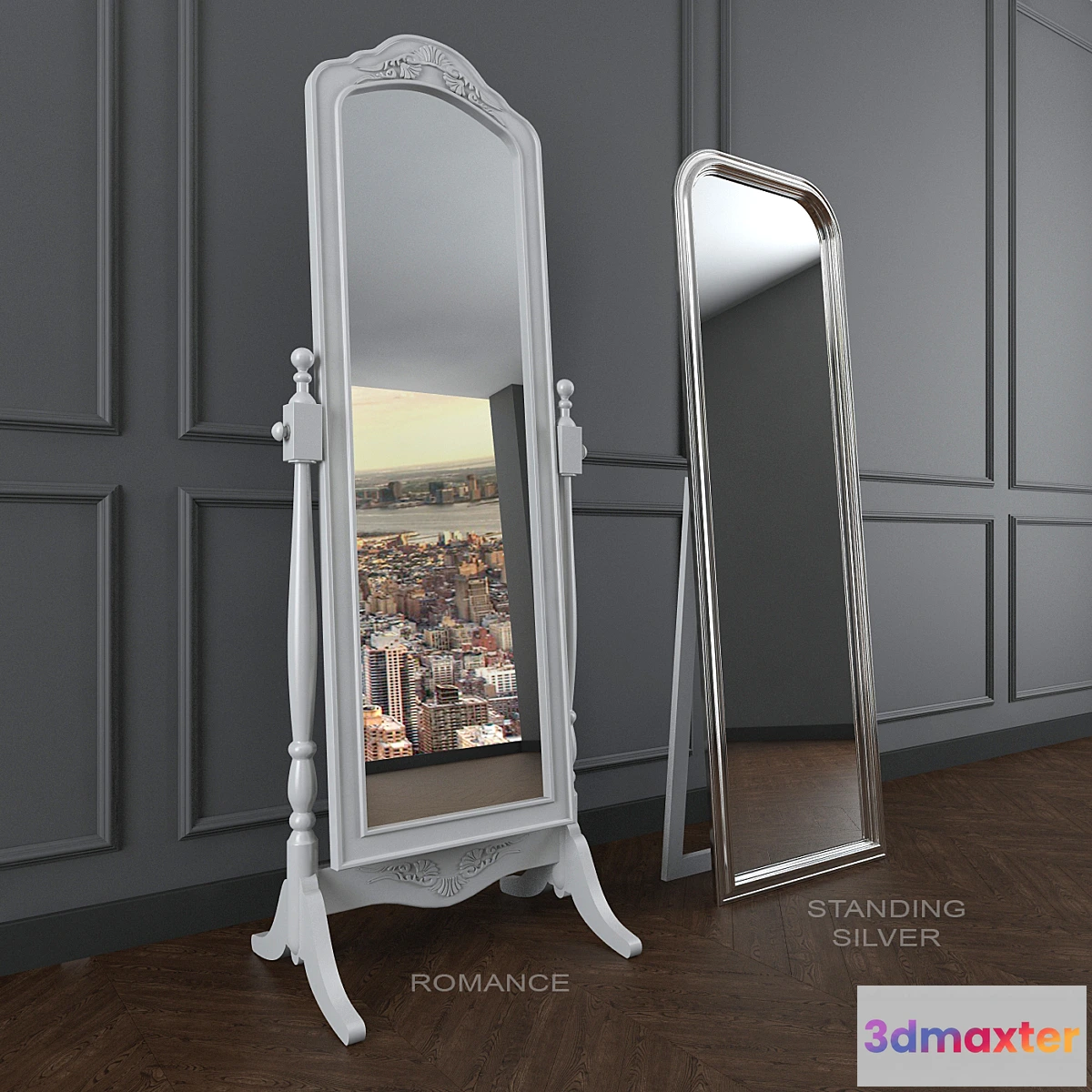 633089 - Mirrors Standing Silver 9995.CHN and ROMANCE