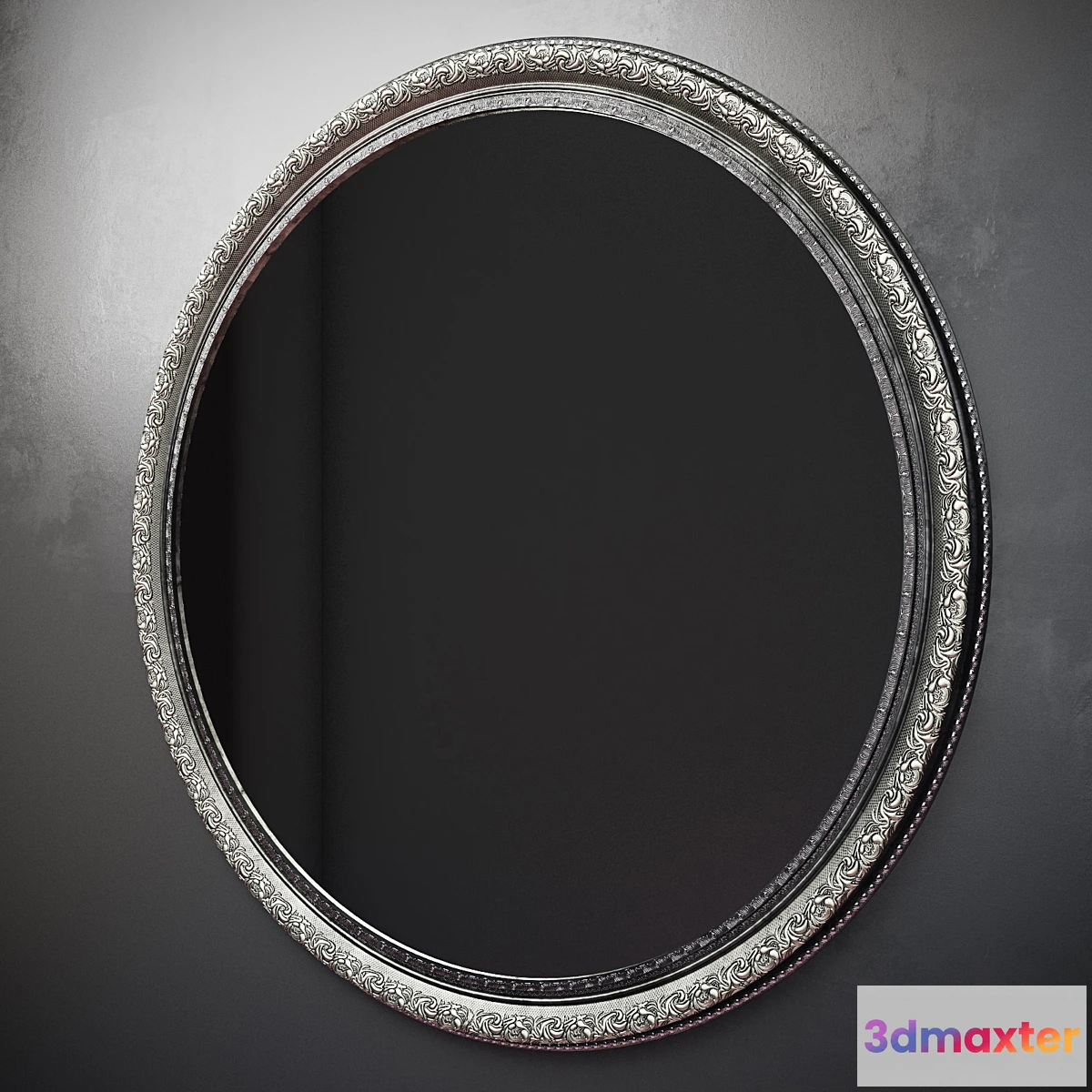 637607 - Round Mirror (baguette art.BR 1034-BK)