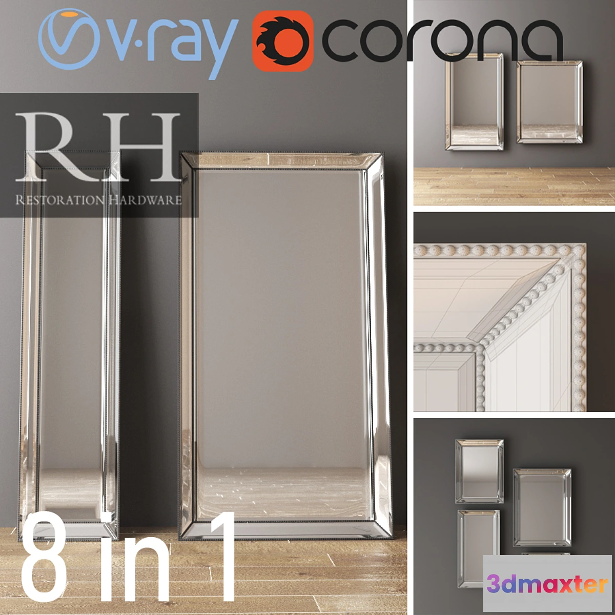 637611 - RH VENETIAN MIRRORS SET SILVER - No.2