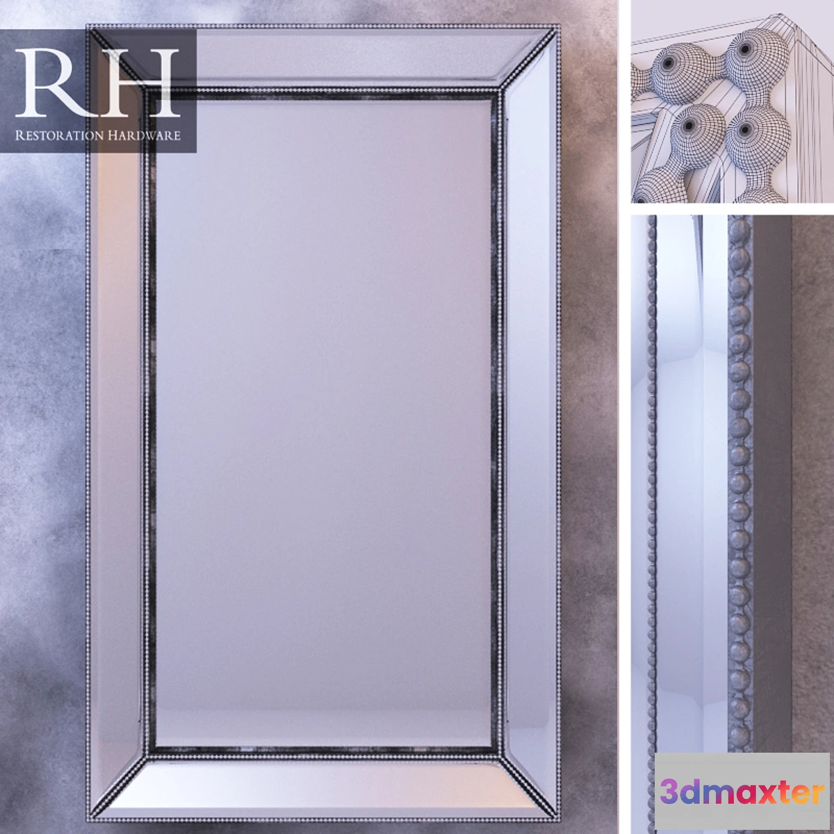 643229 - RH VENETIAN BEADED MIRROR - SILVER