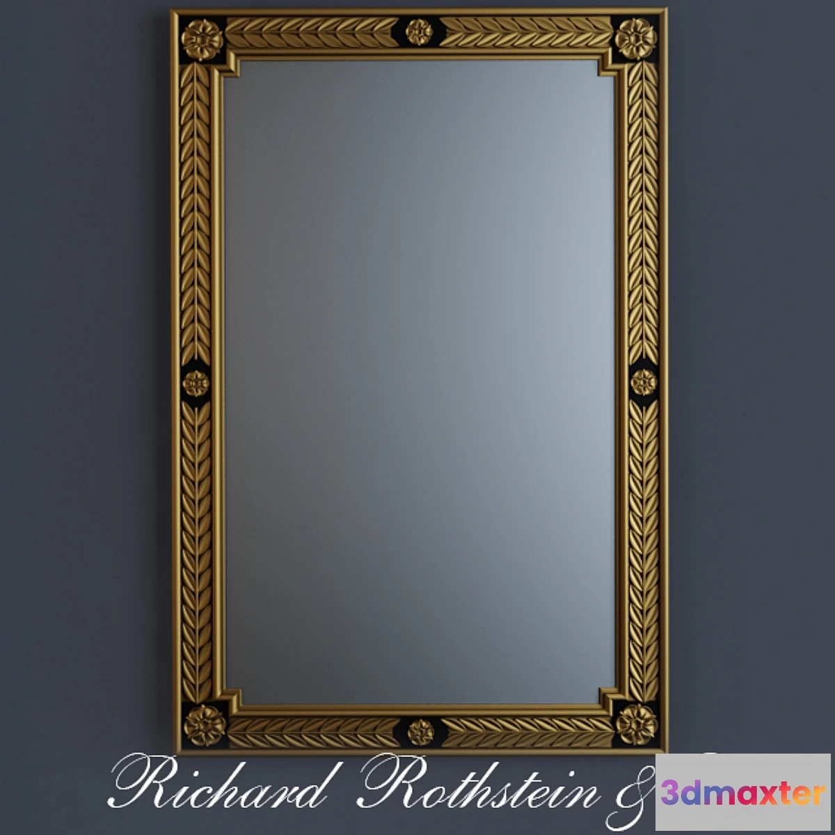 646919 - Black and Gold Neoclassical Mirror