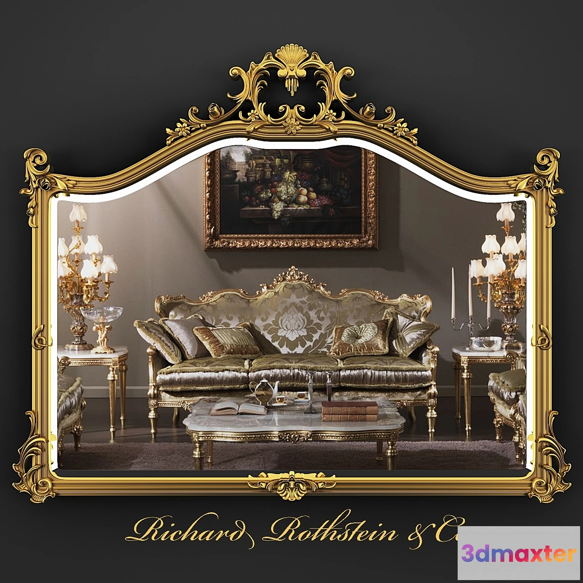 646949 - Ornate Giltwood Frame Formal Mirror