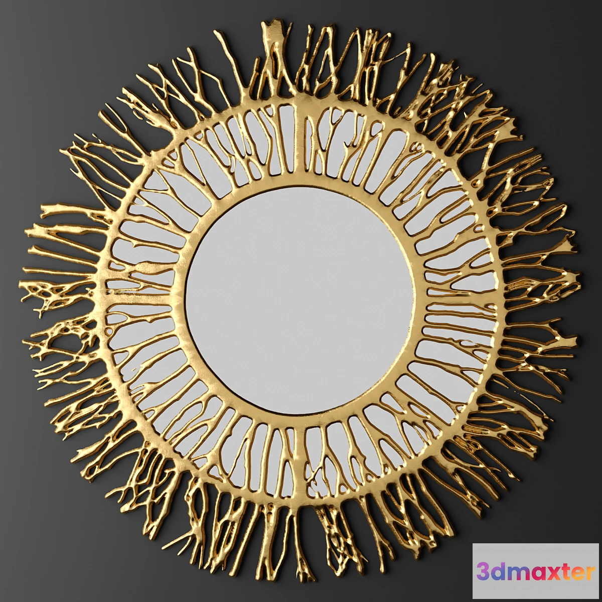 653139 - Mirror. luxury mirror gold sun branches wall decor luxury