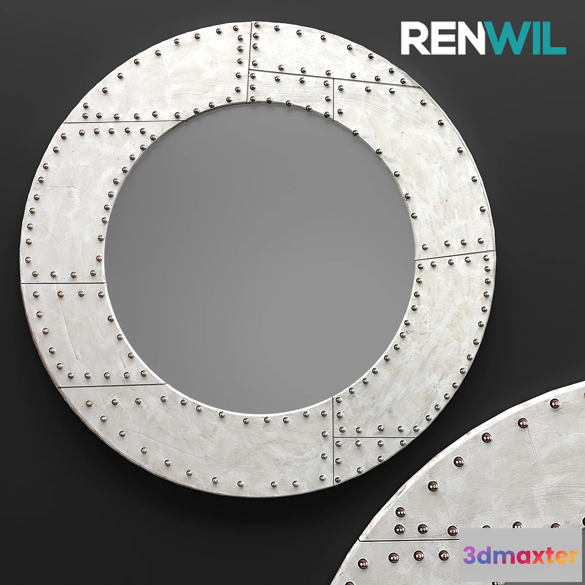 653159 - Mirror Basalla air aluminum metal decorative round