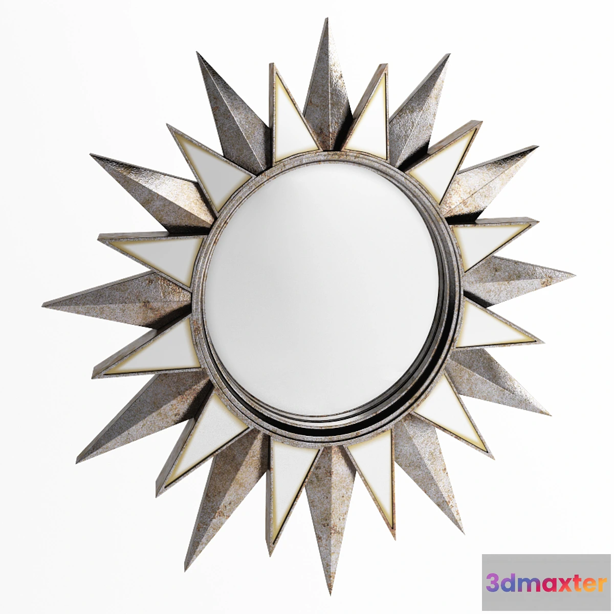 656163 - Silver mirror “Sun” ZARA HOME