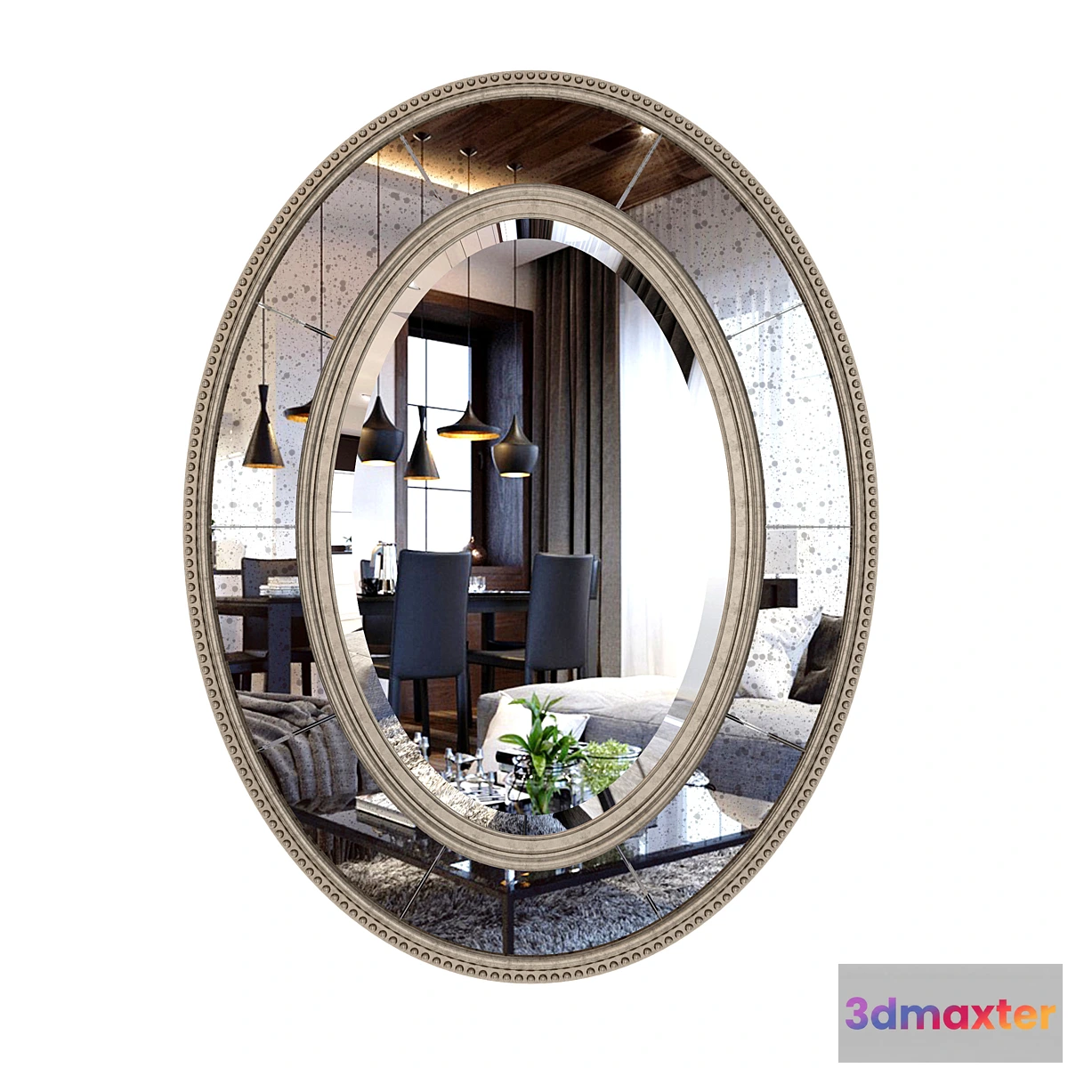 656199 - UtterMost Lara Oval Mirror