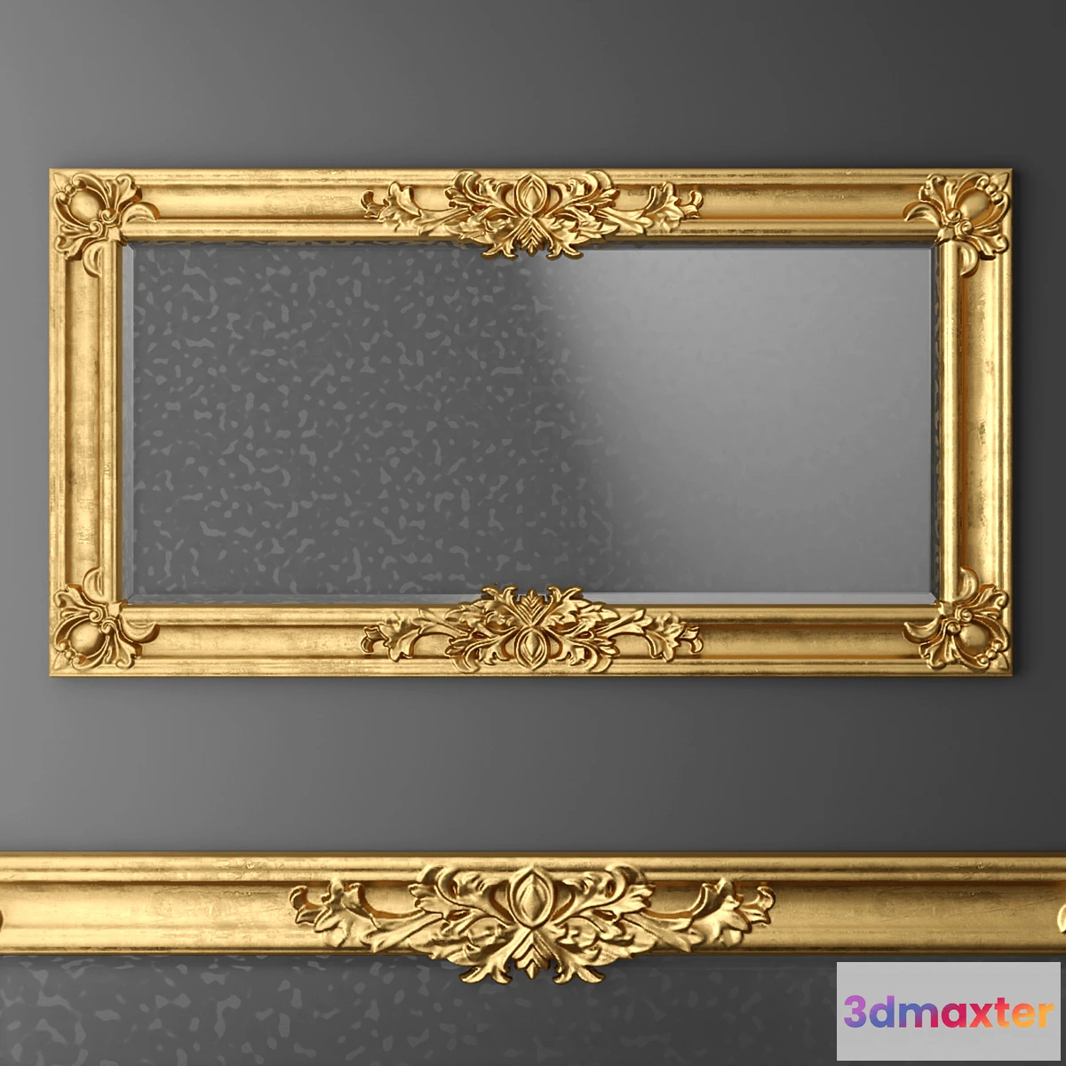 673155 - Mirror baroque gold frame wall decor luxury carving frame