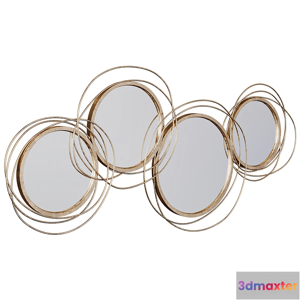 704248 - Wall Mirror Modern Luxury Large Gold Round Wall Mirror