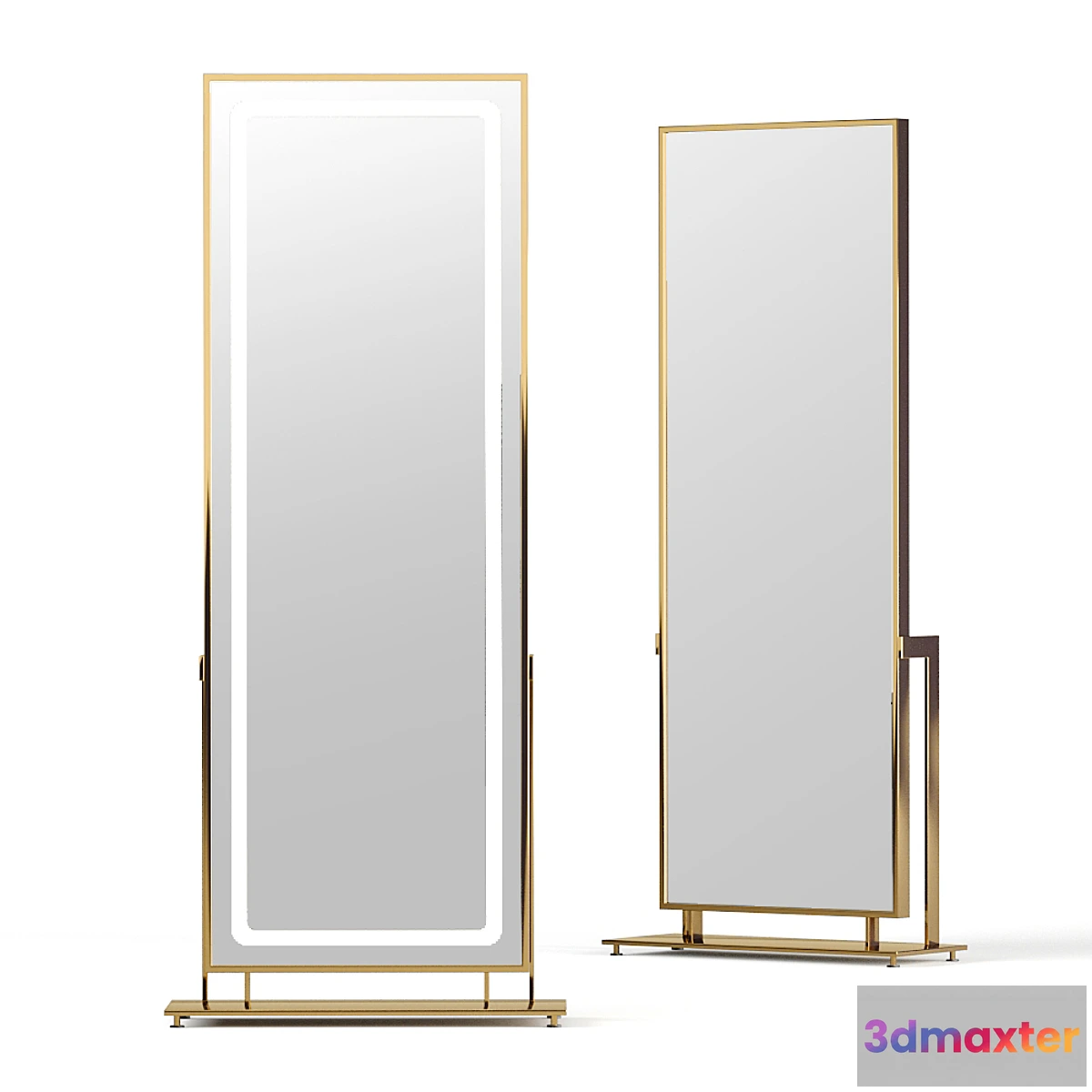 722874 - Floor mirror in brass frame LN002F from Apika - No.2