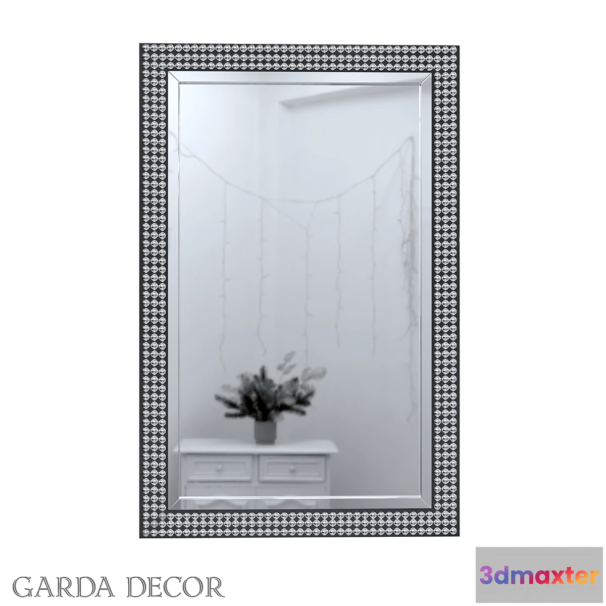 741577 - Rectangular Mirror with Kaboshon Crystals 50SX-19003_1 Garda Decor - No.2