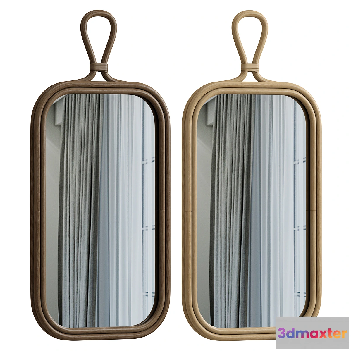 747947 - Nogu 25 x 53cm Rattan Rectangular Mirror - No.2