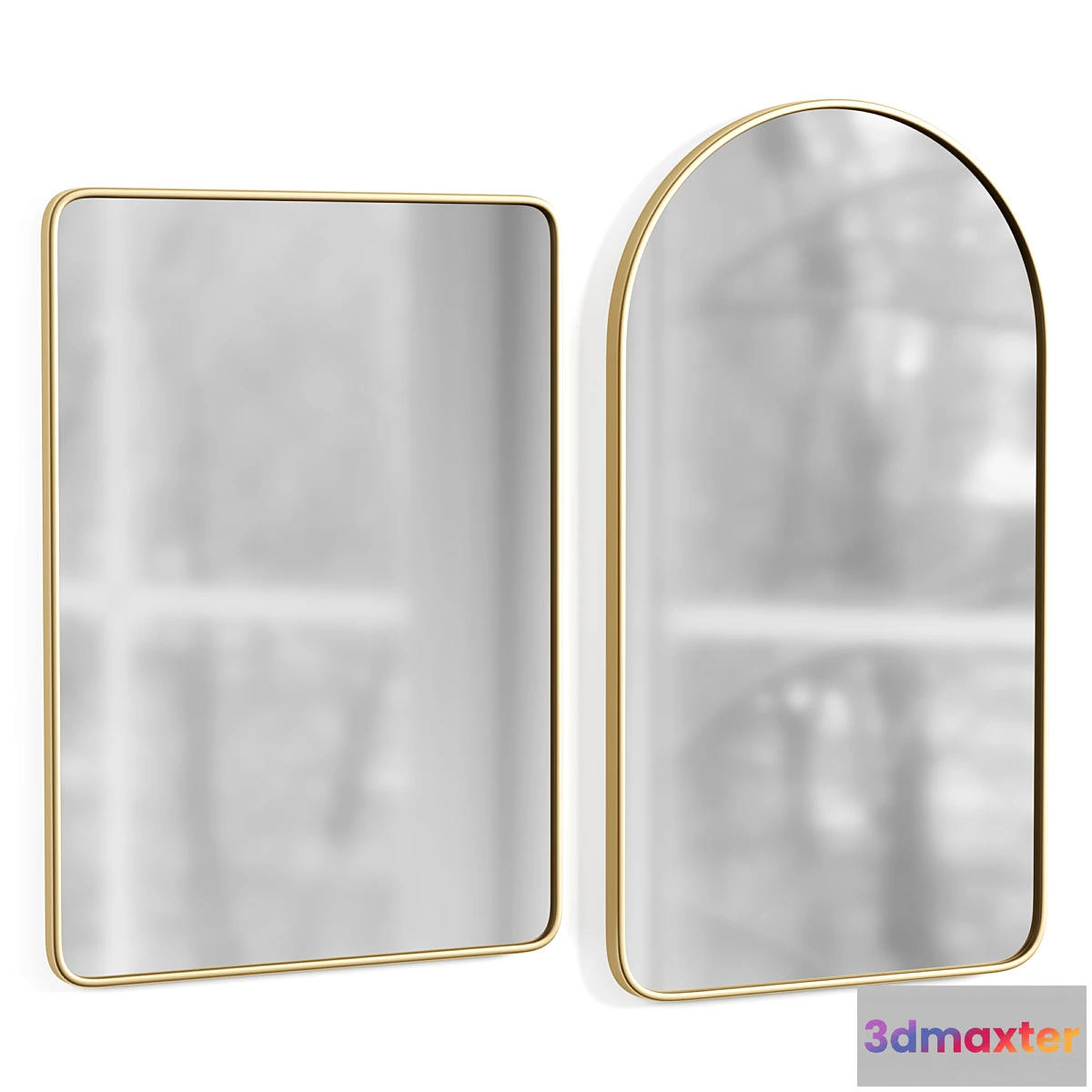 769953 - Arched Metal Framed Mirror - No.2