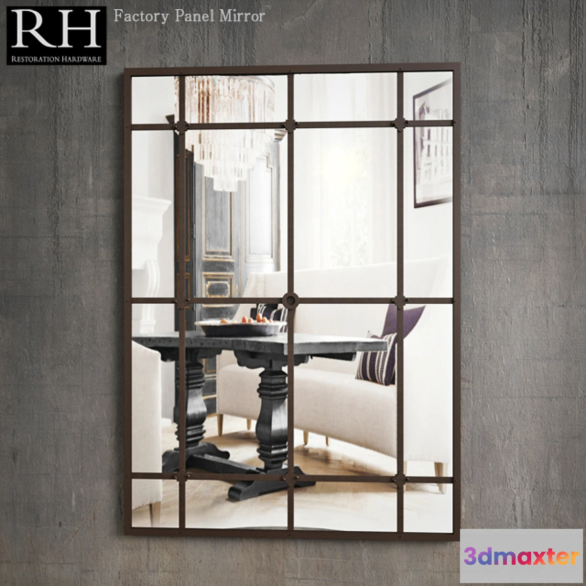 799774 - Restoration Hardware. Factory Panel Mirror - No.2