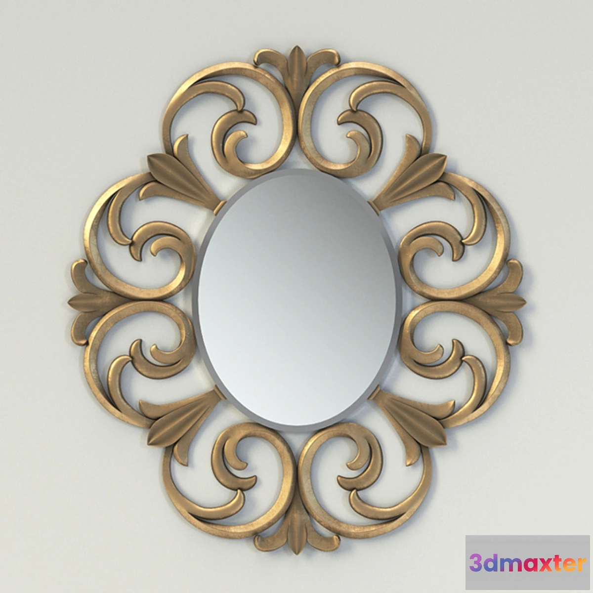 812284 - Mirror Christopher Guy Foliage oval (50-2854)