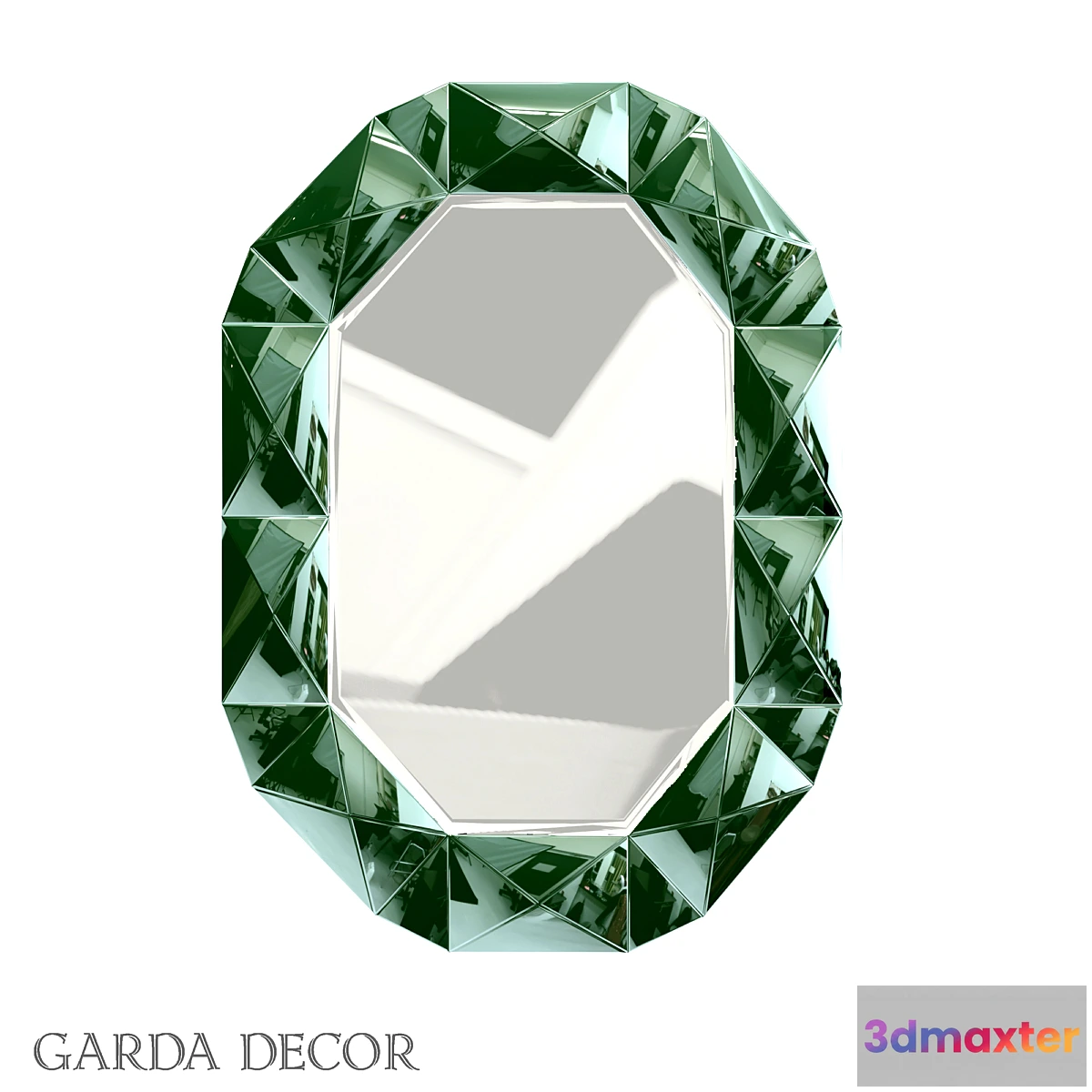 850957 - Mirror in Green Mirror KFG079 Garda Decor - No.3