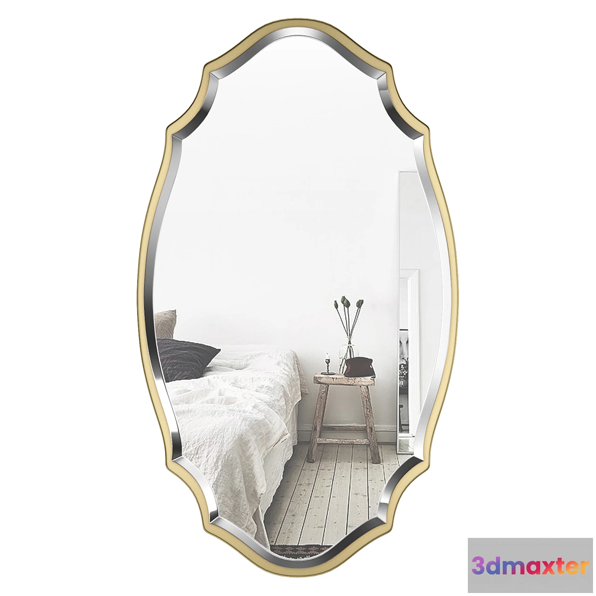 851001 - Blaisdell Horizontal Gold Wall Mirror WRLO8574 - No.3