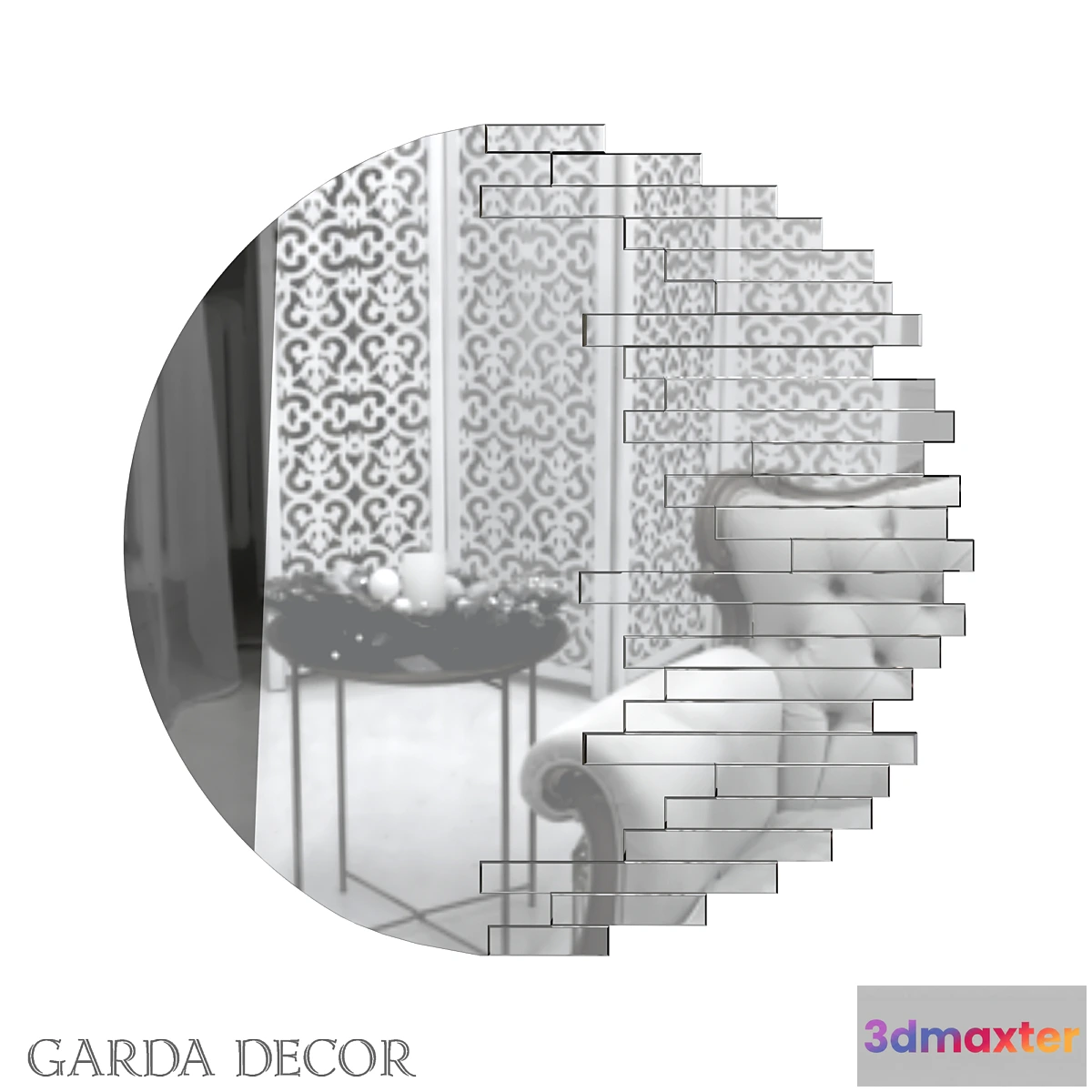 882930 - ROUND MIRROR WITH DECOR 50SX-9300 Garda Decor - No.4