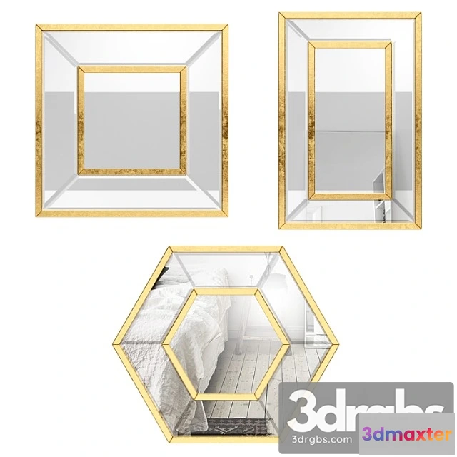 927314 - 3 Piece Titania Mirror Set