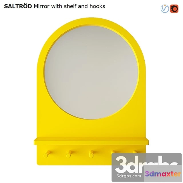 927594 - Ikea saltrod mirror with shelf and hooks