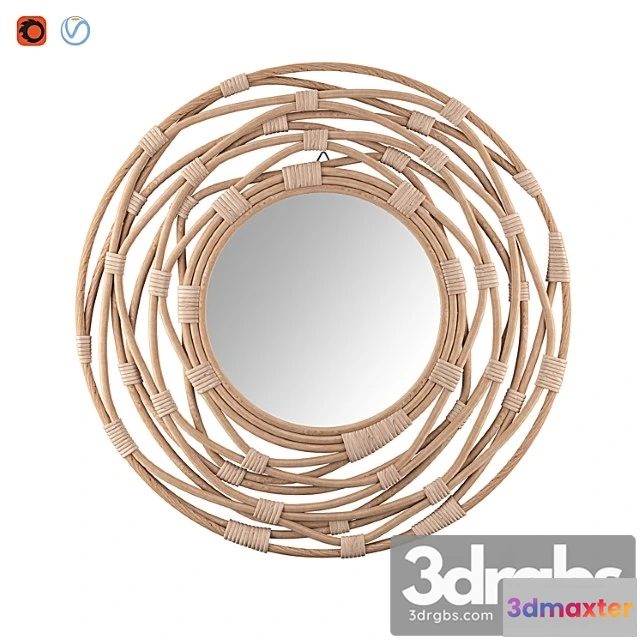 927892 - Rattan wall mirror