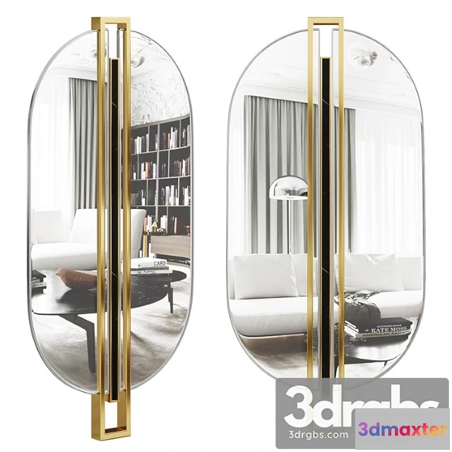 927944 - Shield Oval Mirror By Maisonvalentina